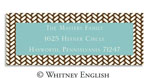 Whitney English Address Labels - Braid Brown (Holiday) (615188)